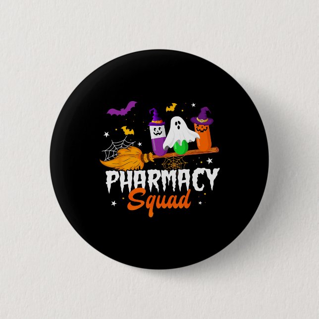 Fun Pills Pharmacy Squad Pharmacist Technician Hal 6 Cm Round Badge (Front)