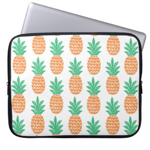 fun pineapple seamless pattern laptop sleeve