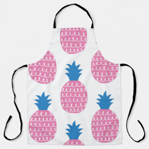 Fun pineapple seamless pattern vintage illustratio apron
