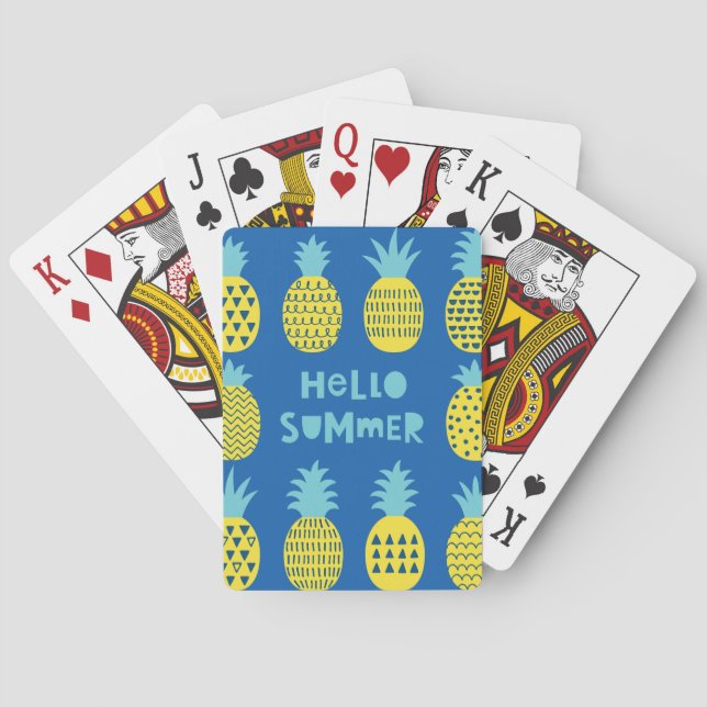 Fun Pineapple Vintage Card Design (Back)