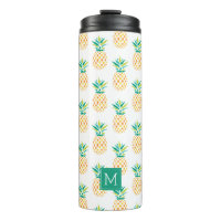 Fun Pineapples Monogram Pattern