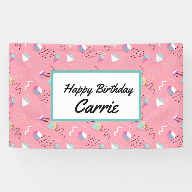 Fun Pink 1990s Throwback Graphics Banner (Horizontal)