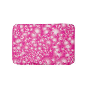 Fun PINK Abstract Ink Super Splash pattern Bath Mat
