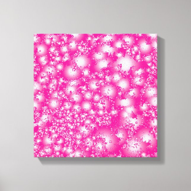 Fun PINK Abstract Ink Super Splash pattern Canvas Print (Front)