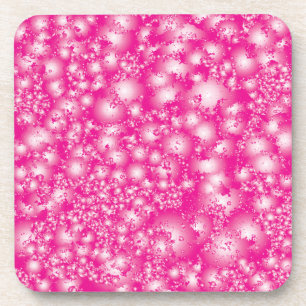 Fun PINK Abstract Ink Super Splash pattern Coaster