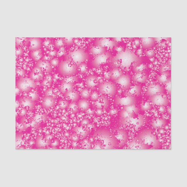 Fun PINK Abstract Ink Super Splash pattern Tissue Paper (Front)