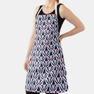 Fun Pink and Blue Pattern Apron