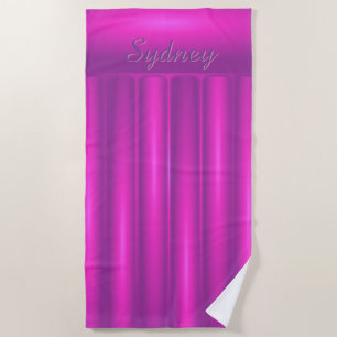 Fun Pink and Purple Fake Water Floatie Beach Towel