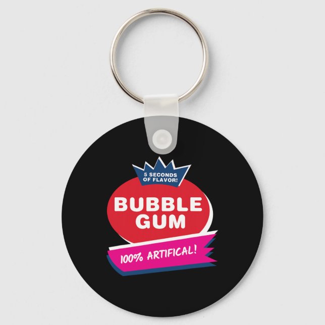 Fun Pink Bubble Gum Halloween Costume  Key Ring (Front)