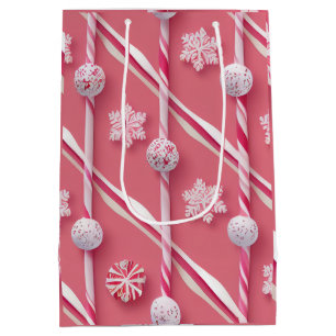 Fun Pink Candy Lane Collection Medium Gift Bag