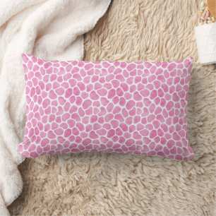Fun, Pink Giraffe Pattern Lumbar Cushion