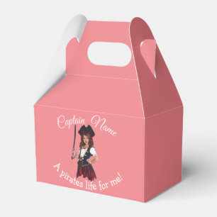 Fun Pink Girl Pirate Favour Box