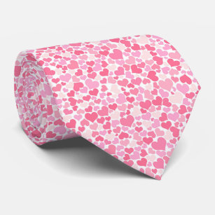 Fun Pink Hearts Pattern Tie