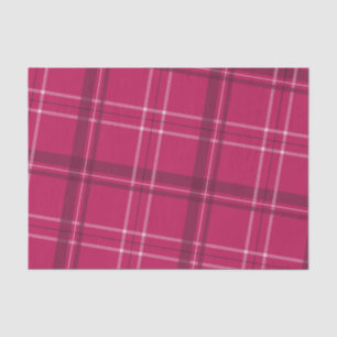 Fun pink holiday plaid tissue paper