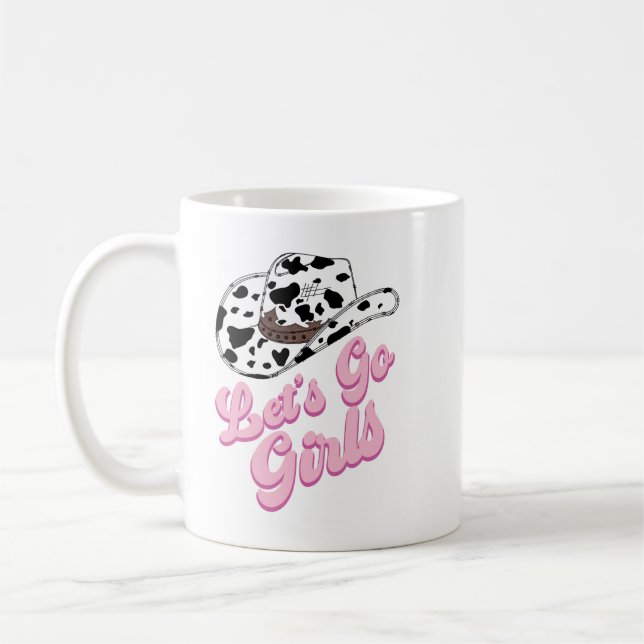 Fun Pink Let's Go Girls Country  Coffee Mug (Left)
