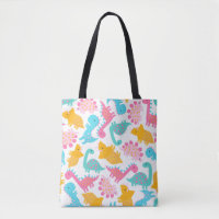 Fun Pink & Teal Dinosaur Pattern