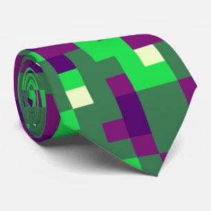 fun pixel pattern colours neck tie