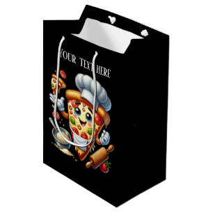 Fun pizza baking party customizable medium gift bag