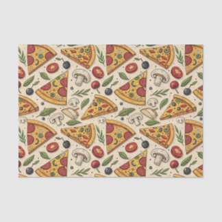 Fun Pizza Party Pepperoni Pizza Lover Food Pattern Tissue Paper