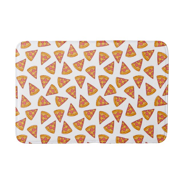 Fun Pizza Slice Pattern Bath Mat (Front)