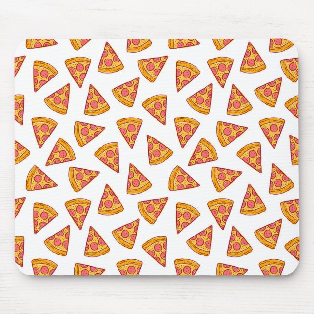 Fun Pizza Slice Pattern Mouse Pad (Front)