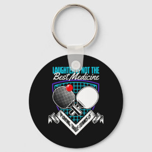 Fun Play Tennis Best Medicine Playing Table Tennis Key Ring