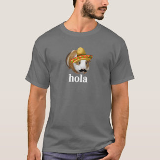 FUN PLAYFUL MEXICAN GUINEA PIG HOLA HELLO T SHIRT