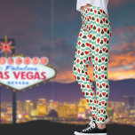 Fun Playing Cards Quartet On Aqua Leggings<br><div class="desc">For all the card game lovers! Pattern features a quartet of playing card suites - diamonds,  hearts,  spades and clubs on aqua background.</div>