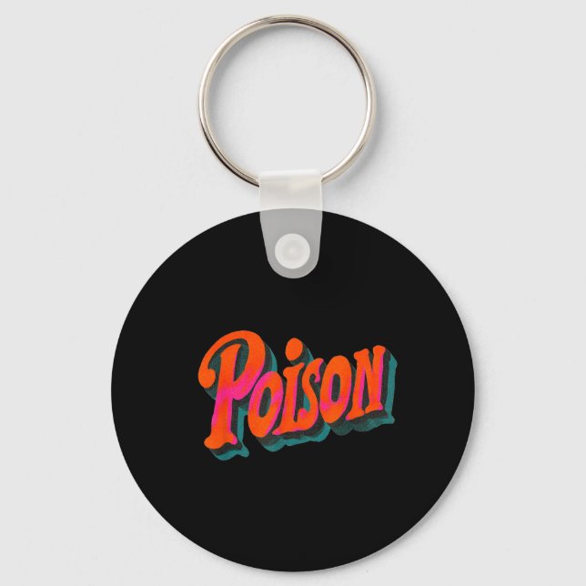 Fun Poison Statement Emblem Key Ring (Front)