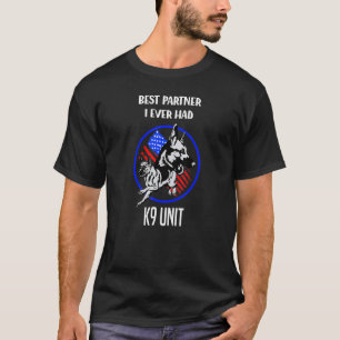 Fun Police Officer K9 Cop Best Partner Ever Law En T-Shirt