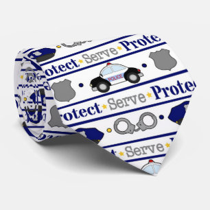 Fun Police pattern work tie