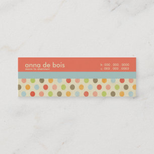 Fun Polka Dot Mummy Calling Card