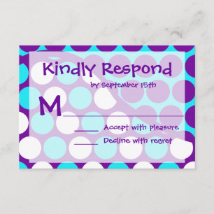 Fun Polka Dot Wave Pattern RSVP Cards