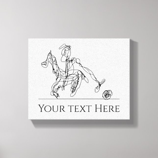 Fun Polo Player & Horse  Canvas Print (Front)