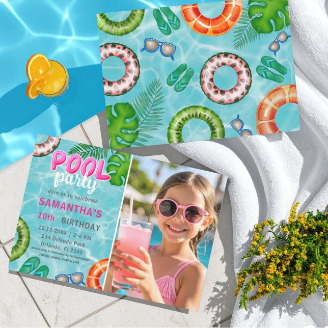 Fun Pool Party Any Age Birthday Invitation (Creator Uploaded)