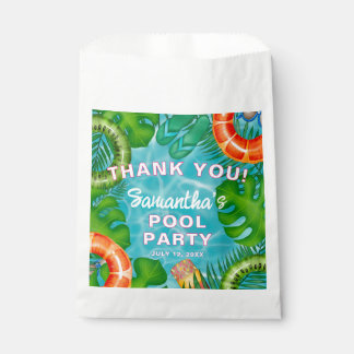 Fun Pool Party Colorful Any Age Welcome Favour Bags