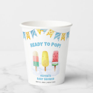 Fun Popcicle Ready To pop Ice Cream Baby Shower  Paper Cups