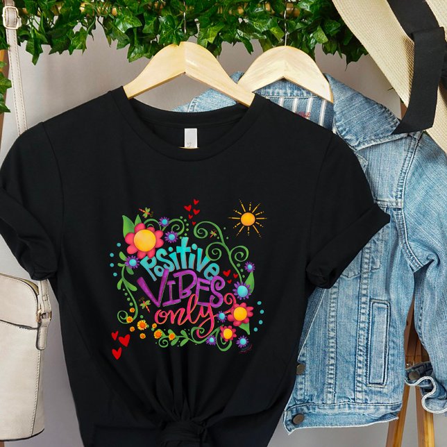Fun Positive Vibes Only”Inspirivity Cute T-Shirt (Creator Uploaded)