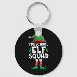 Fun Preschool Elf Squad Christmas Teacher Student Key Ring