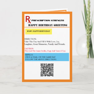 Fun Prescription Birthday Card