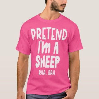 Fun Pretend Sheep Lazy Halloween Sheep T-Shirt