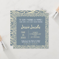 Fun pretty pattern baby shower blue and yellow