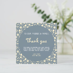 Fun pretty pattern baby shower invitation card