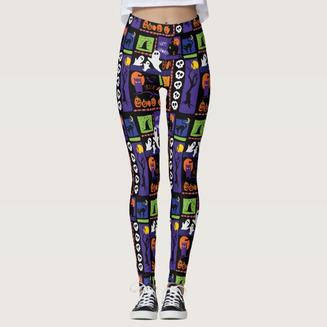 Fun Print Halloween Leggings (Front)