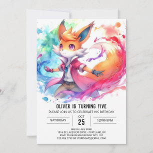  Fun Printable Fox Birthday Invitation