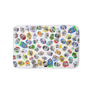 Fun Produce Barcode Stickers Bath Mat