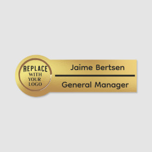 Fun Professional Faux Gold Name Plate Tag