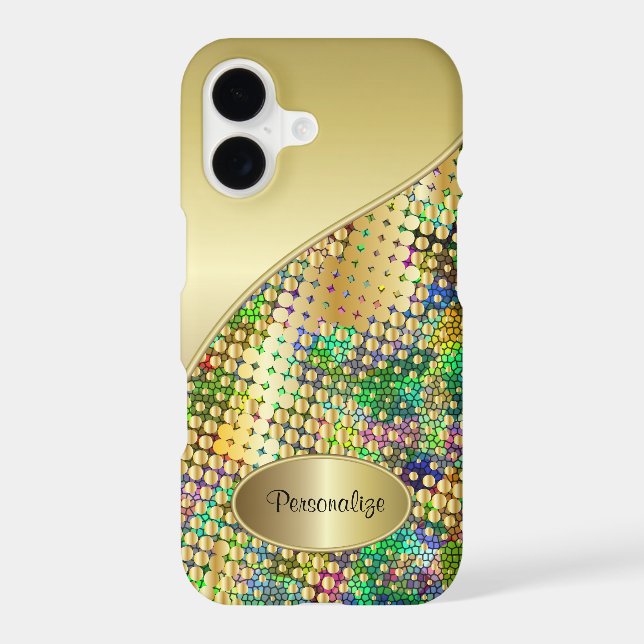 Fun Psychedelic with a Splatter of Gold Dots (Back)