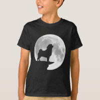 Fun Pug Howling Full Moon Halloween