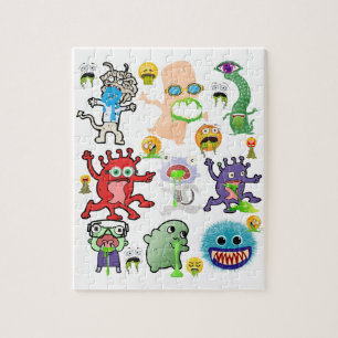 Fun Puking Creatures and Monsters Jigsaw Puzzle